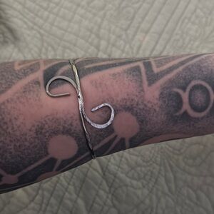 Vintage Silver Hammered Cuff Bracelet